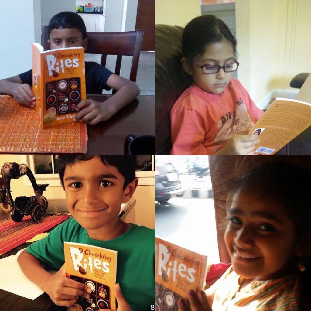 Kids reading Choclatey Bites