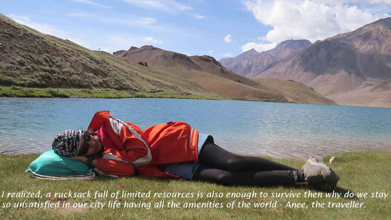 Anee at Chandratal Lake