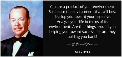 You are a product of your Environment