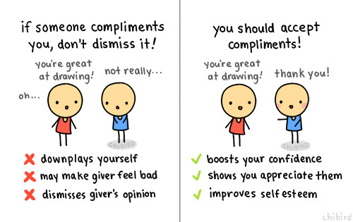 How to take a compliment?