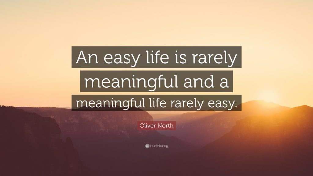 easy life vs meaningful life